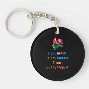 i am ready i am capable i am unstoppable key ring