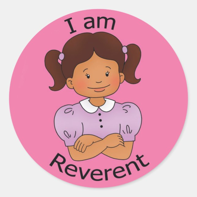 I am Reverent Classic Round Sticker (Front)