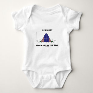 I Am Right About 95% Of The Time Bell Curve Humour Baby Bodysuit