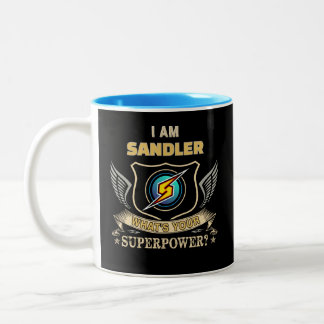 I Am SANDLER What's Your Superpower Two-Tone Coffee Mug