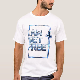 I Am Set Free – Metallic Cross T-Shirt