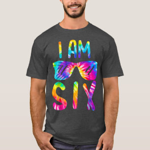 I Am Si Year Old Tie Dye Happy Birthday Boy Girl K T-Shirt