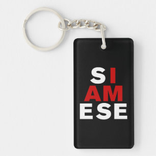 I AM SIAMESE KEY RING