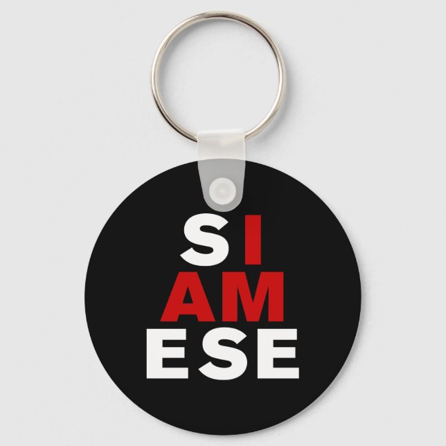 I AM SIAMESE KEY RING (Front)