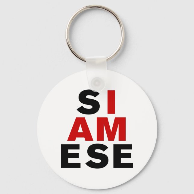 I AM SIAMESE KEY RING (Front)