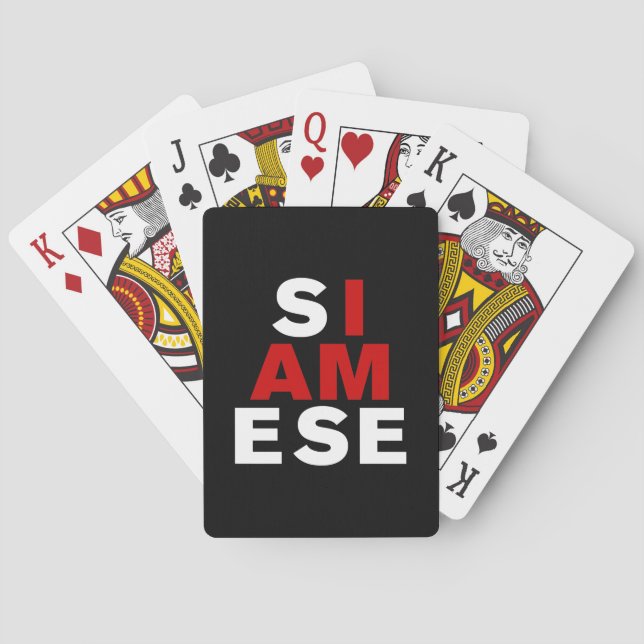 I AM SIAMESE PLAYING CARDS (Back)