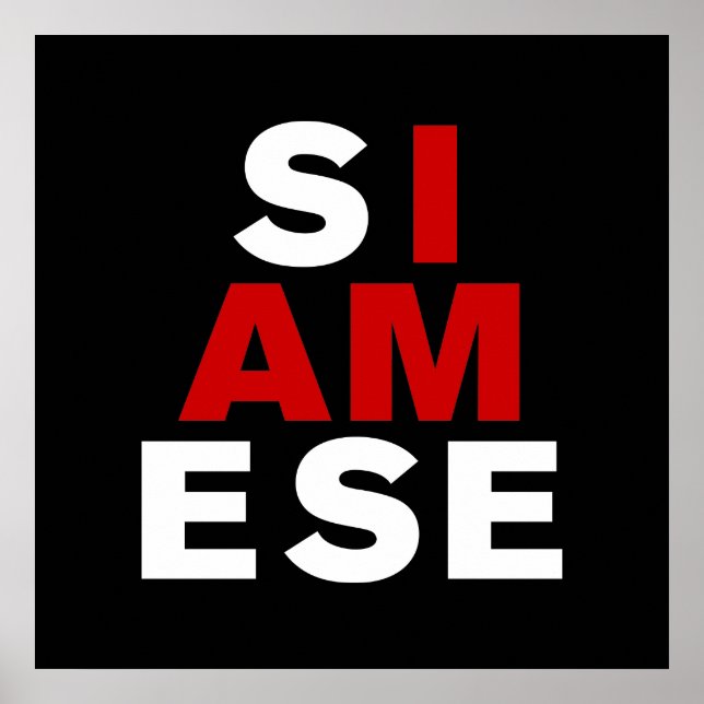 I AM SIAMESE POSTER (Front)