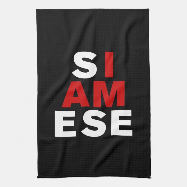 I AM SIAMESE TEA TOWEL (Vertical)