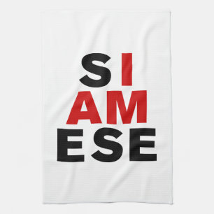 I AM SIAMESE TEA TOWEL