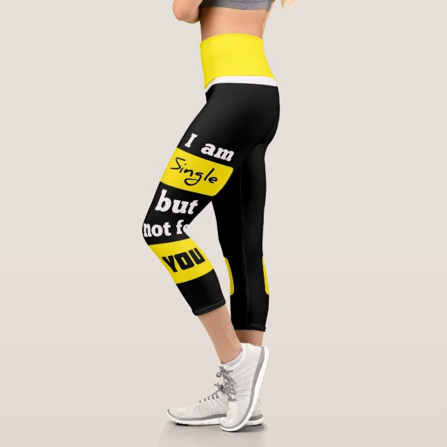 i am single  capri leggings (Left)