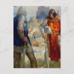 “I Am Sir Lancelot du Lake” by NC Wyeth Postcard