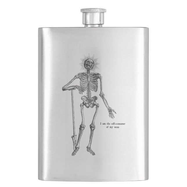 I am Skeleton! Hip Flask (Front)