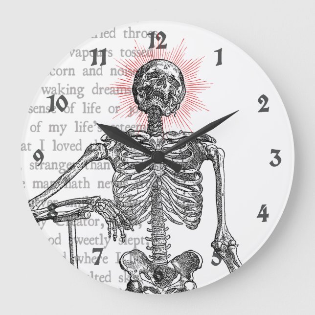 I am Skeleton! Large Clock (Front)