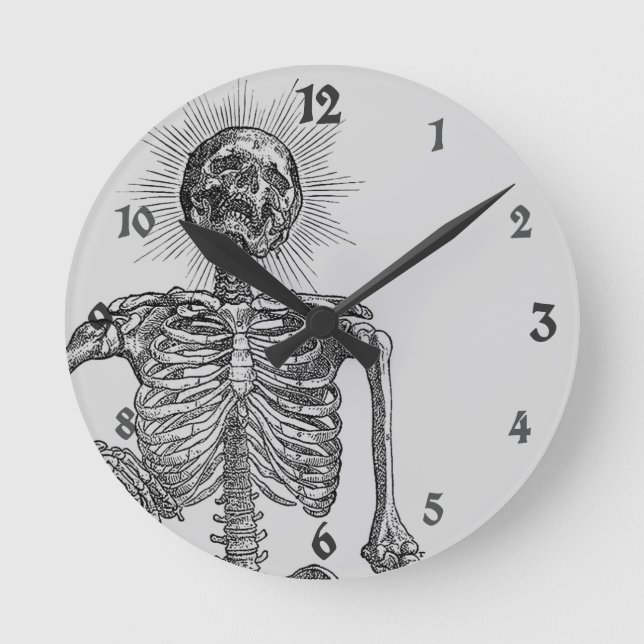 I AM SKELETON ROUND CLOCK (Front)