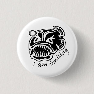 I am Smiling Anglerfish 3 Cm Round Badge