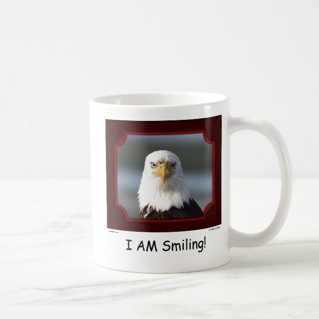 "I AM Smiling!" Bald Eagle Mug (Right)