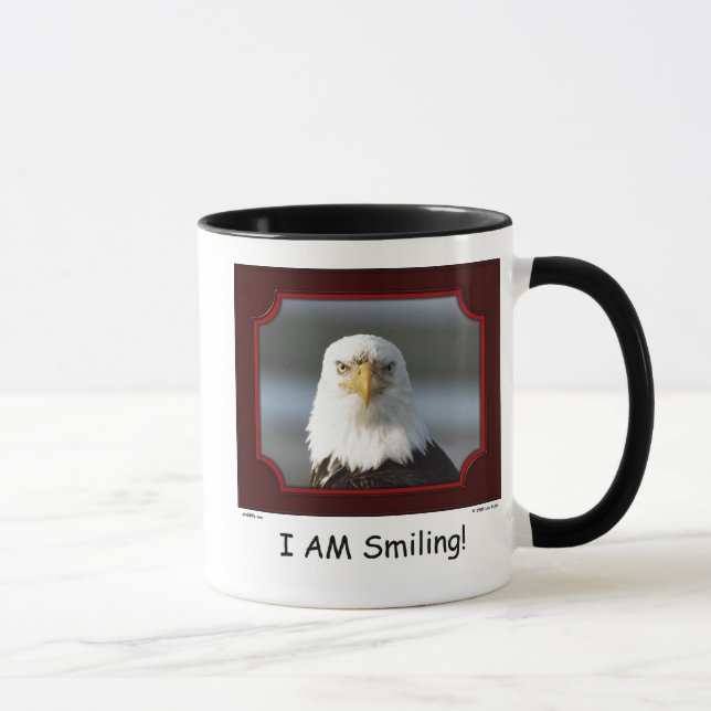 "I AM Smiling!" Bald Eagle Mug (Right)