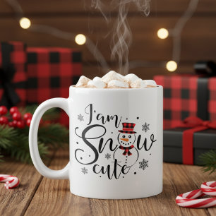 I am Snow Cute Fun Holiday Snowman Coffee Mug
