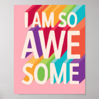 I Am So Awesome Vintage Inspirational Quote Poster