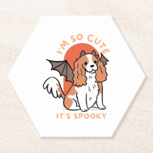 I Am So Cute It Is Spooky Cute Halloween Dog Paper Coaster