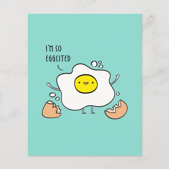 I Am So Egg Cited Funny Eggs | Gift For Student Flyer (Front)