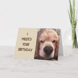 I AM SO SAD I  ***MISSED YOUR BIRTHDAY*** CARD