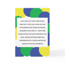 I Am So Sorry, Empathy Card