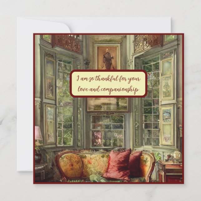 I am so thankful for your love and companionship card (Front)