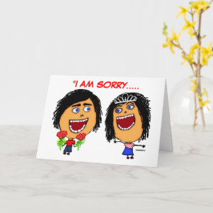 I am Sorry Cartoon Card