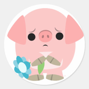 "I am sorry" Cute Cartoon Piglet Sticker