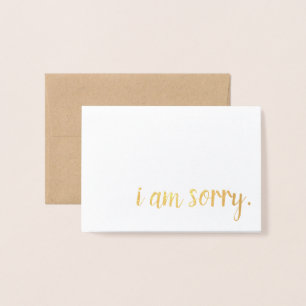 i am sorry gold foil foil card
