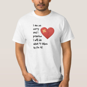I am sorry tee shirt for men