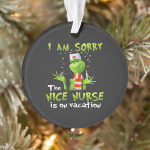 I am sorry the nice nurse is on vacation ornament