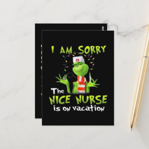 I am sorry the nice nurse is on vacation postcard