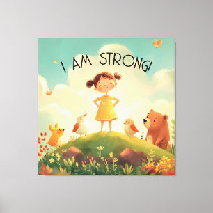 I Am Strong - Girls Empowerment Canvas Print