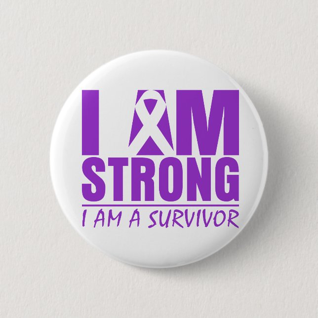 I am Strong - I am a Survivor - "Sjogrens Syndrome 6 Cm Round Badge (Front)