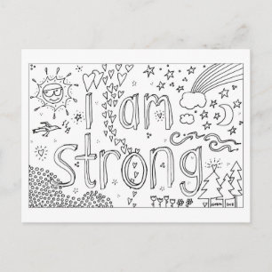 I Am Strong .. Postcard art by Ann J Doetkott