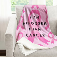 I Am Stronger Than Cancer Pink Ribbon