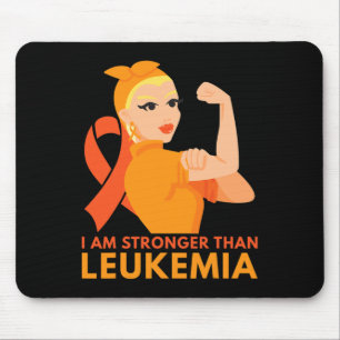 I Am Stronger Than Leukaemia Awareness Cancer Surv Mouse Mat