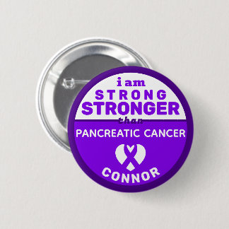 I Am Stronger Than Pancreatic Cancer Button