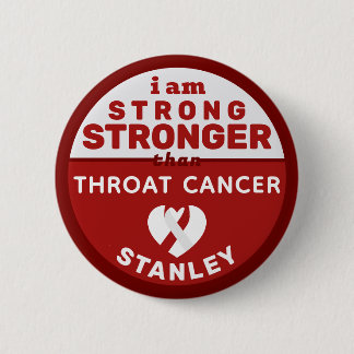 I Am Stronger Than Throat Cancer Button