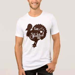 I am stuffed Funny Thanksgiving Turkey Tri-Blend Shirt