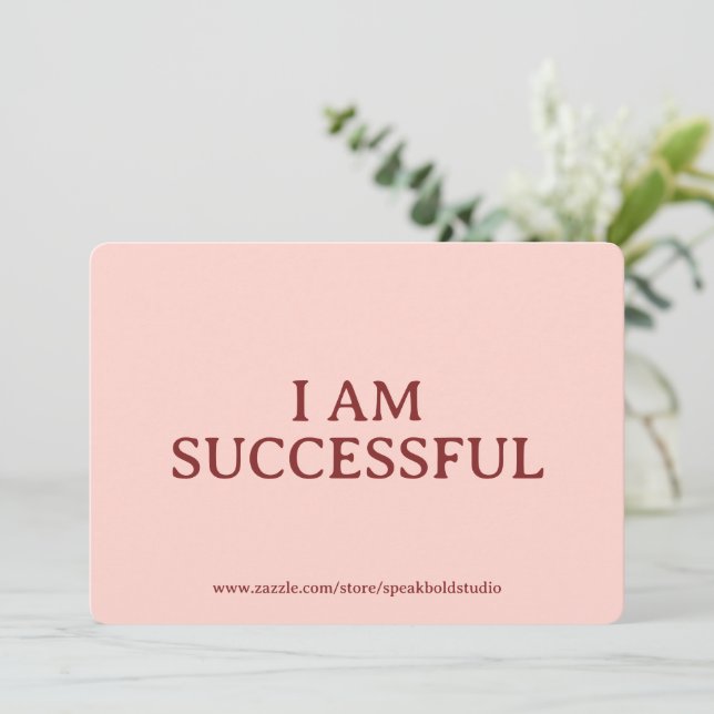 I am successful Card, Custom Gift for Her & Friend Holiday Card (Standing Front)