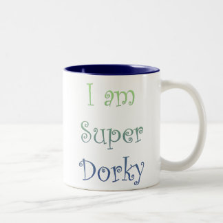 I am Super Dorky Two-Tone Coffee Mug