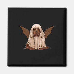 I Am T Ghost Dog. Cute Dog Dressed As Ghost Hallow Magnet