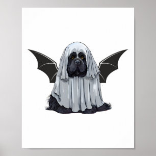 I Am T Ghost Dog. Cute Dog Dressed As Ghost Hallow Poster