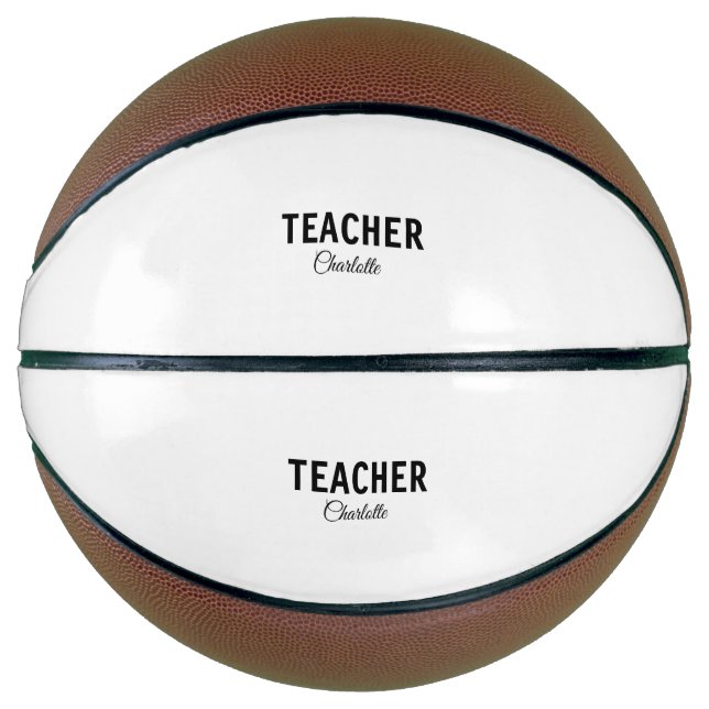 I am teacher school Collegeadd your name text simp Basketball (Front)