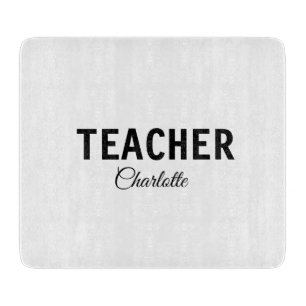 I am teacher school Collegeadd your name text simp Cutting Board