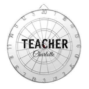 I am teacher school Collegeadd your name text simp Dartboard
