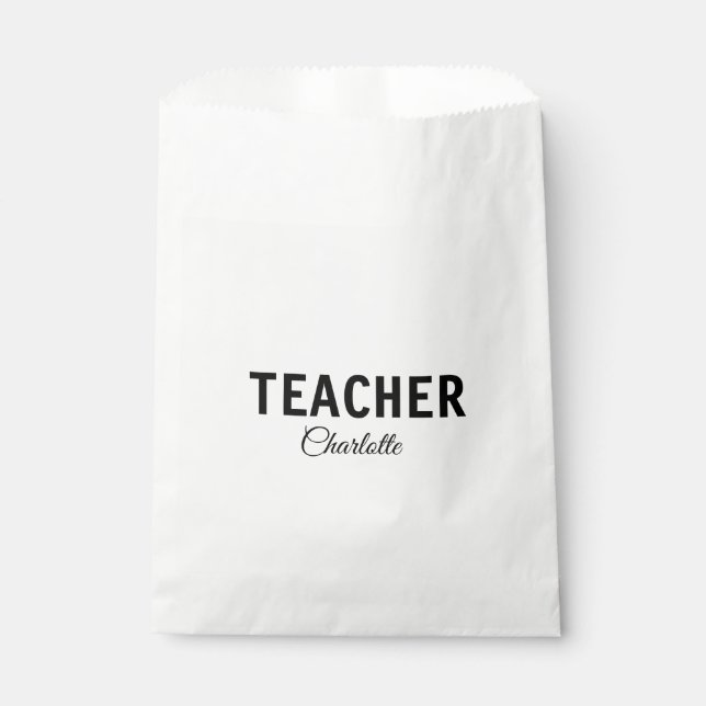 I am teacher school Collegeadd your name text simp Favour Bags (Front)